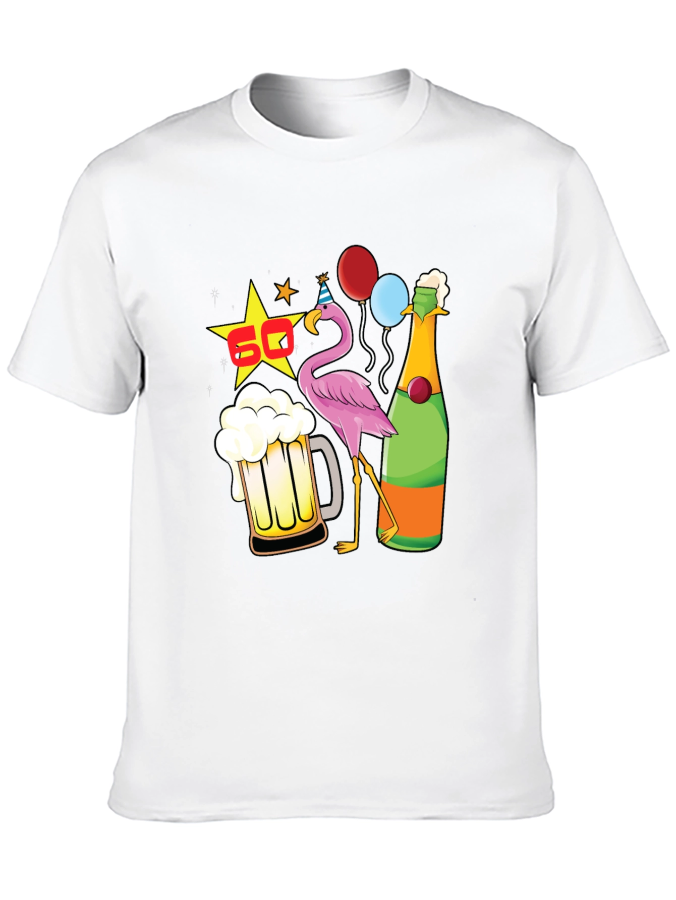 60th Birthday Flamingo Beer T-Shirt