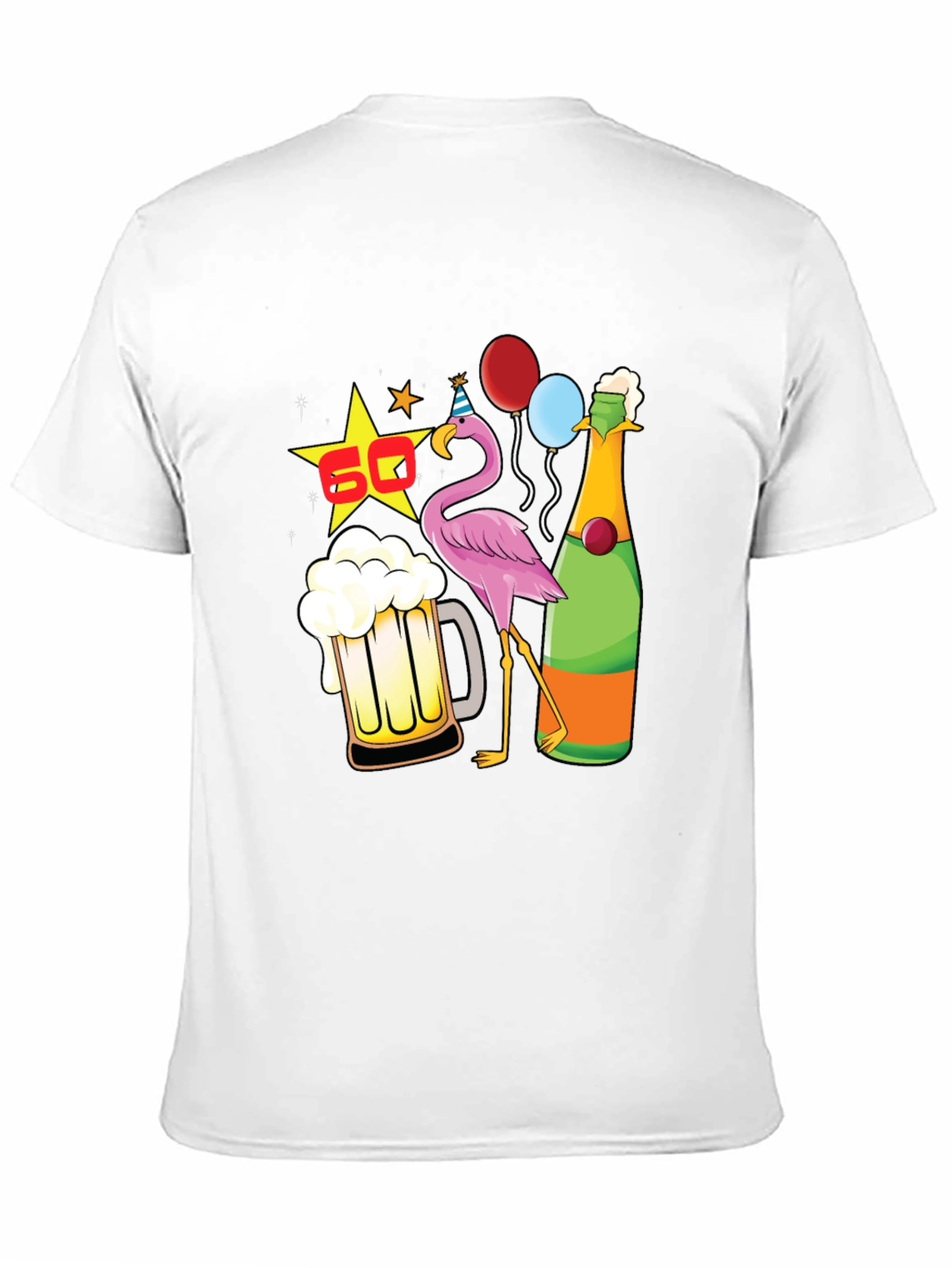 60th Birthday Flamingo Beer T-Shirt
