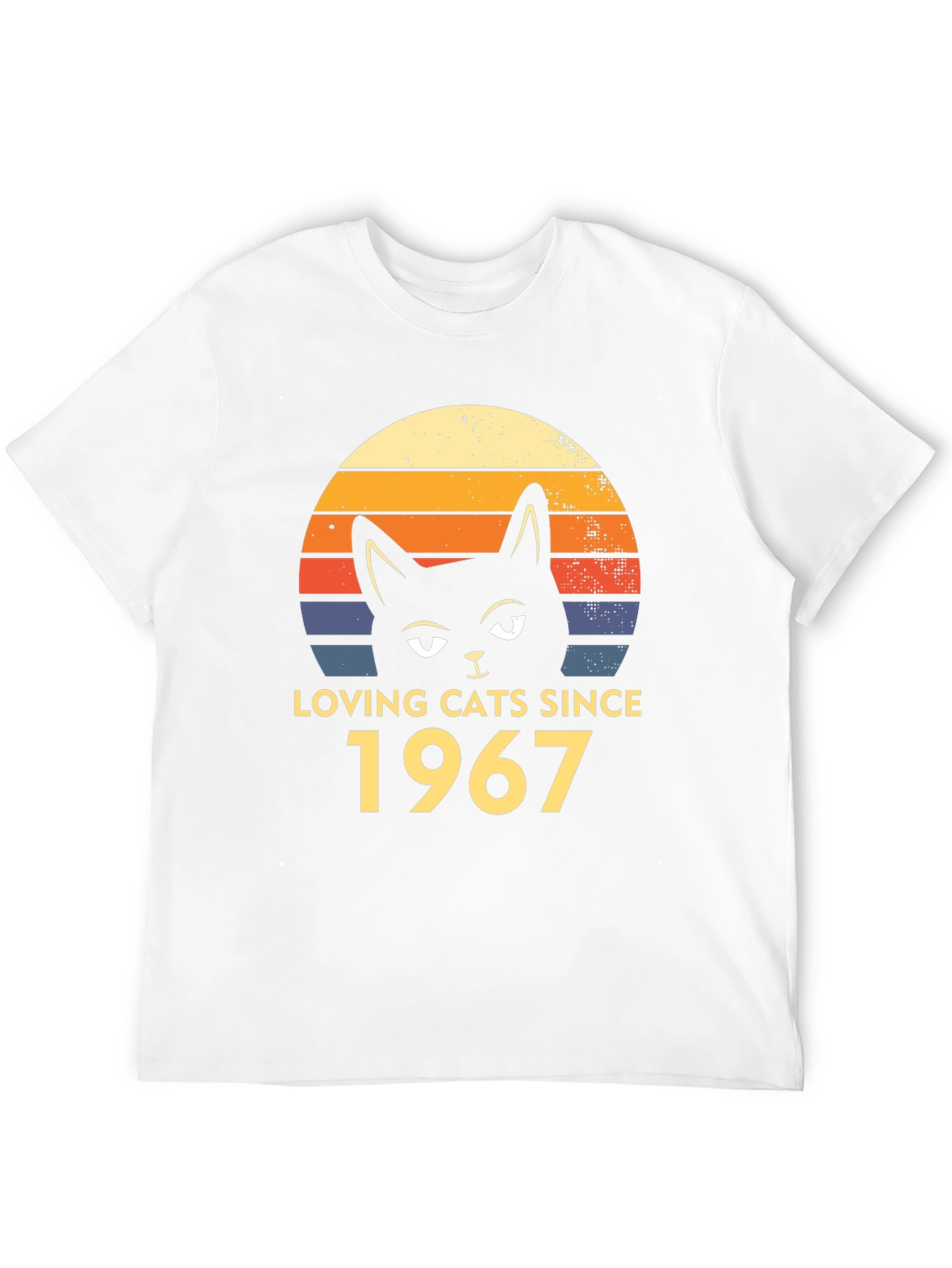 Loving Cats Since 1967 Black T-Shirt