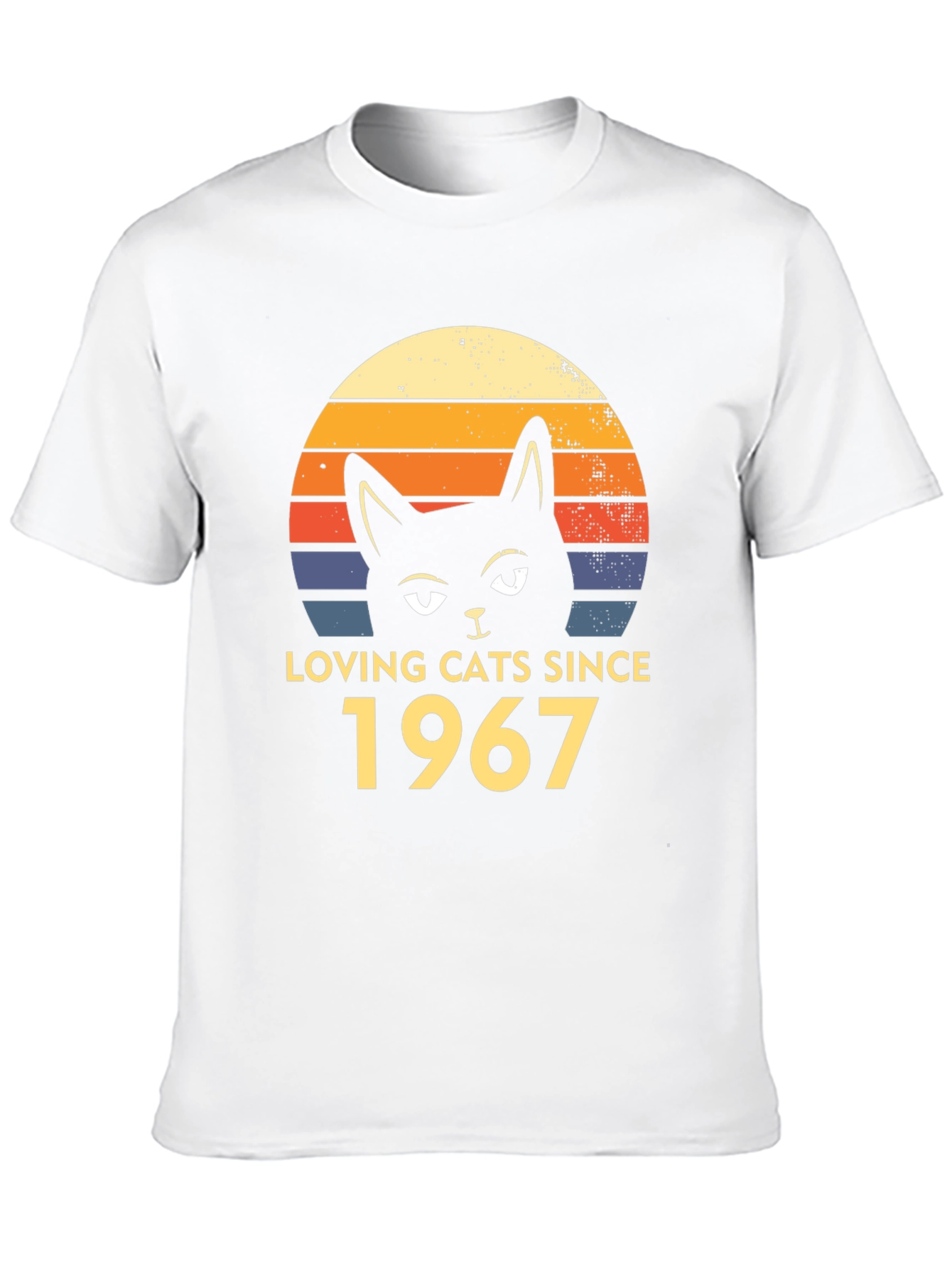 Loving Cats Since 1967 Black T-Shirt