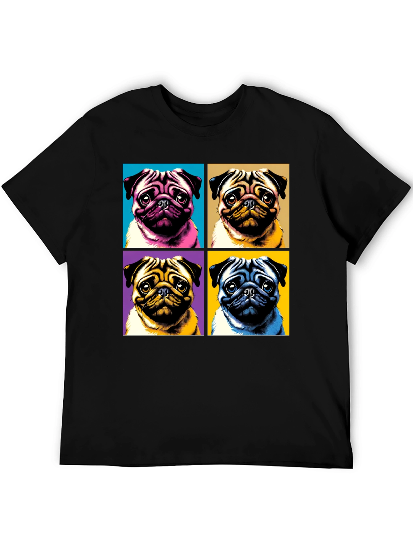 Pop Art Pug T-Shirt - Unique Dog Lover Tee