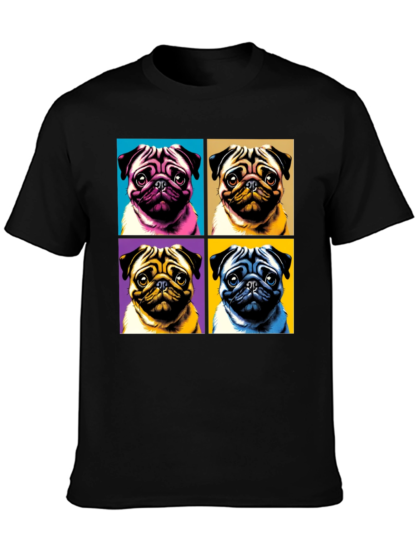 Pop Art Pug T-Shirt - Unique Dog Lover Tee