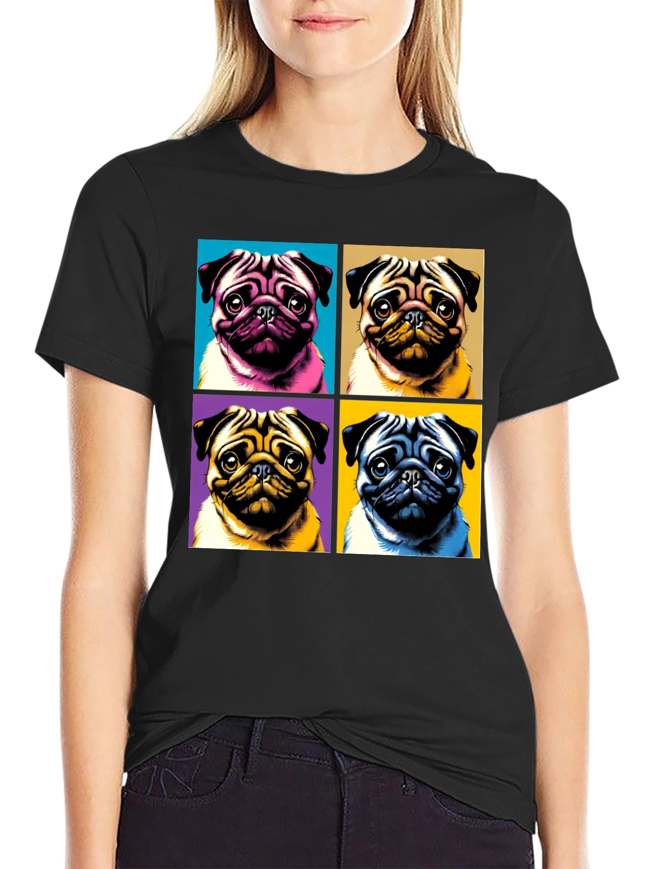 Pop Art Pug T-Shirt - Unique Dog Lover Tee