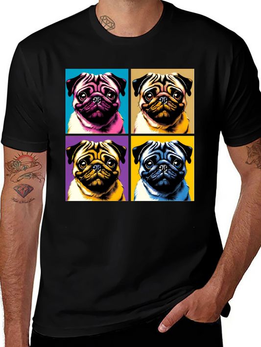 Pop Art Pug T-Shirt - Unique Dog Lover Tee
