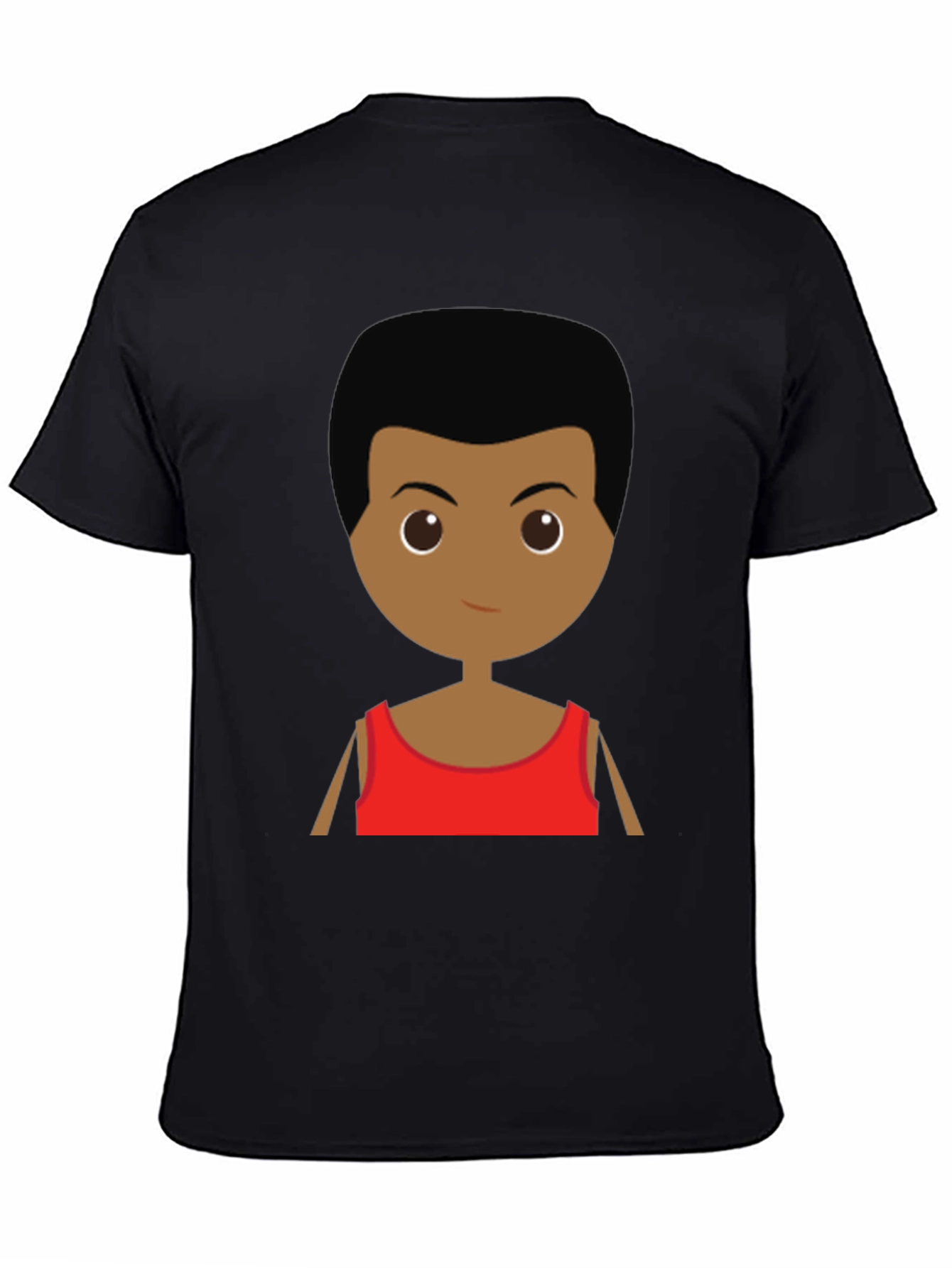 Cartoon Character Graphic Tee - Black