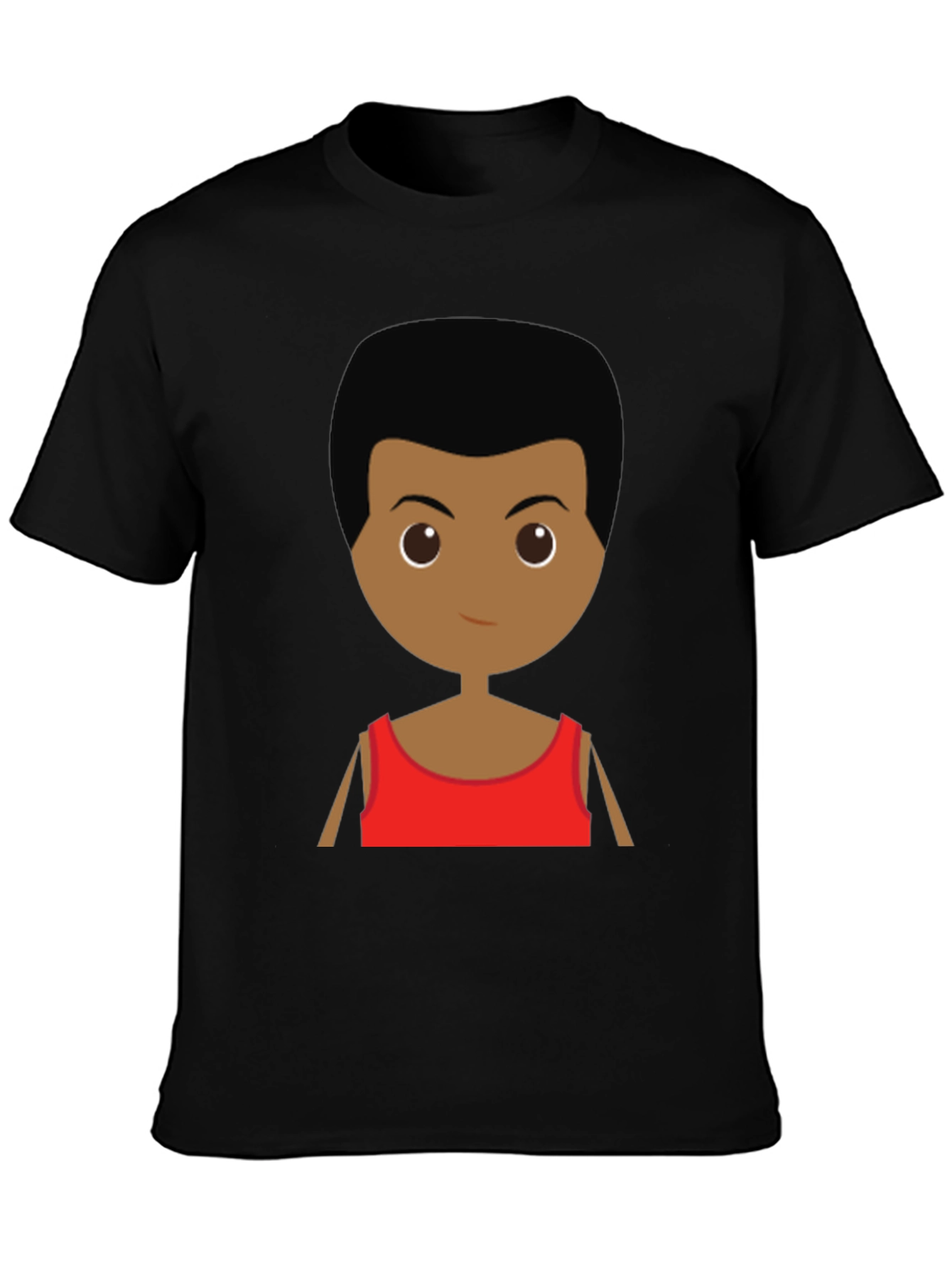 Cartoon Character Graphic Tee - Black