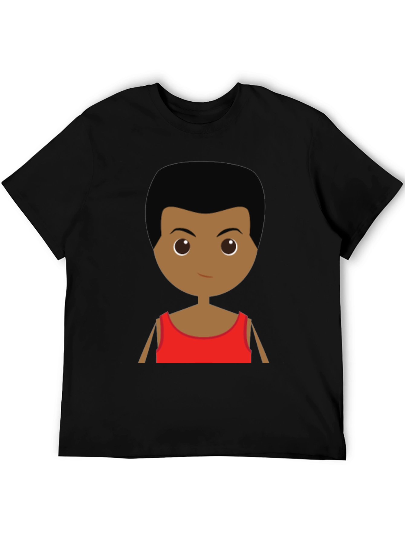 Cartoon Character Graphic Tee - Black