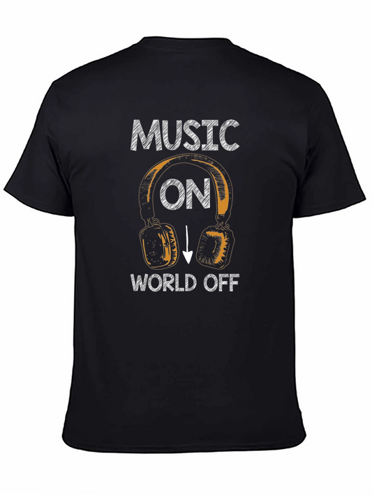 Music On World Off Graphic T-Shirt