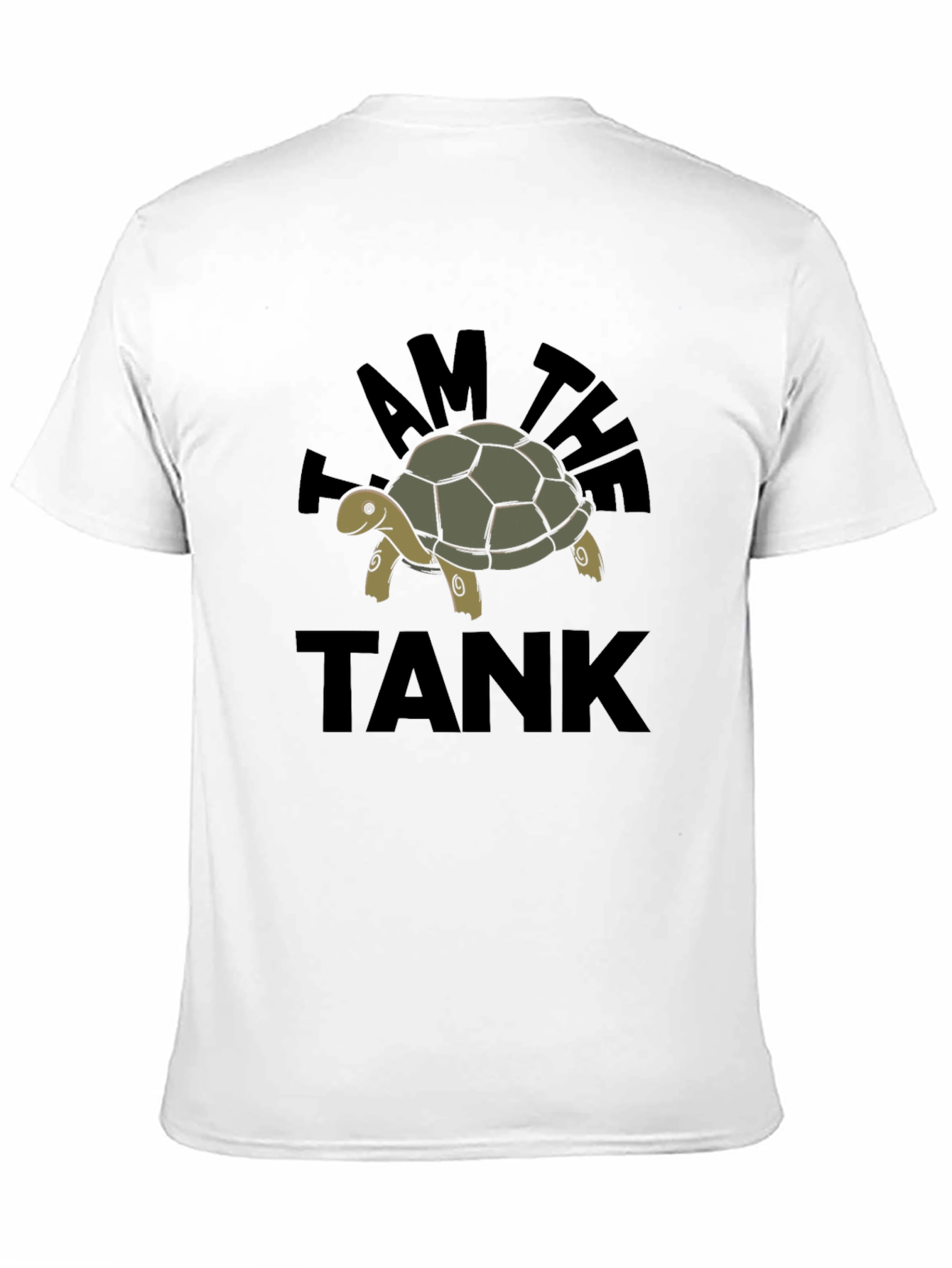 I Am The Tank Turtle Graphic Black T-Shirt