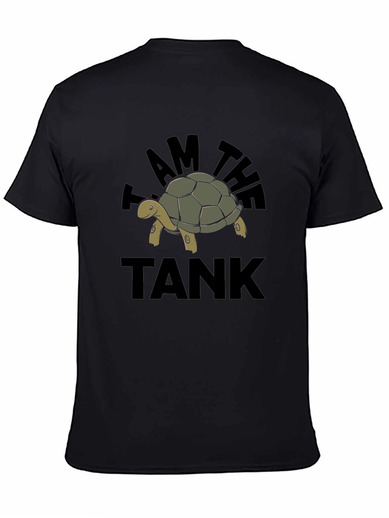 I Am The Tank Turtle Graphic Black T-Shirt