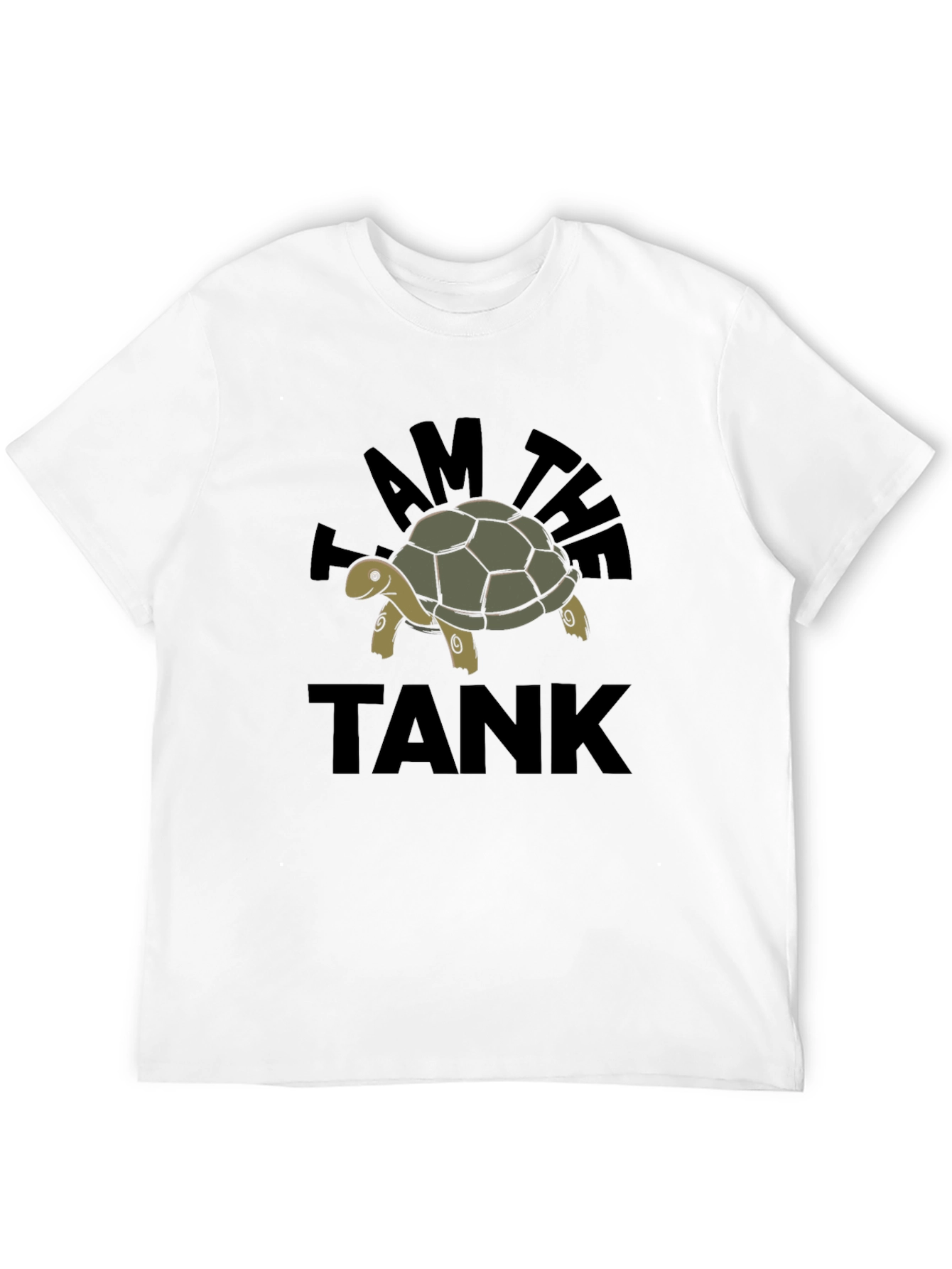 I Am The Tank Turtle Graphic Black T-Shirt