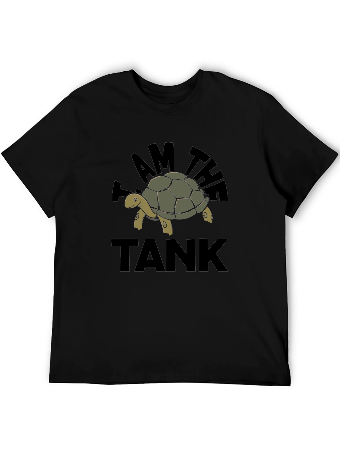 I Am The Tank Turtle Graphic Black T-Shirt