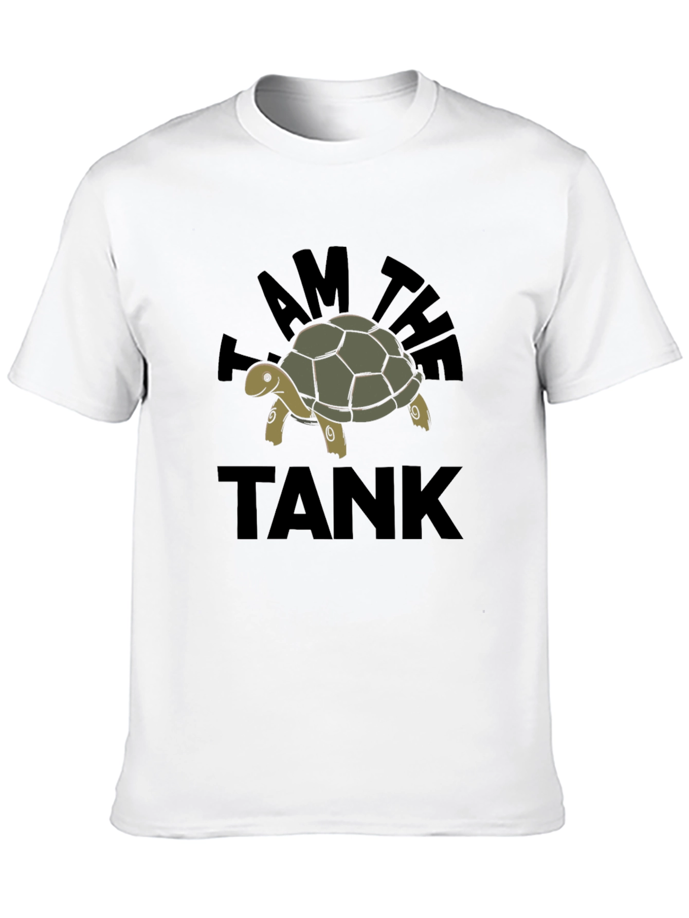 I Am The Tank Turtle Graphic Black T-Shirt