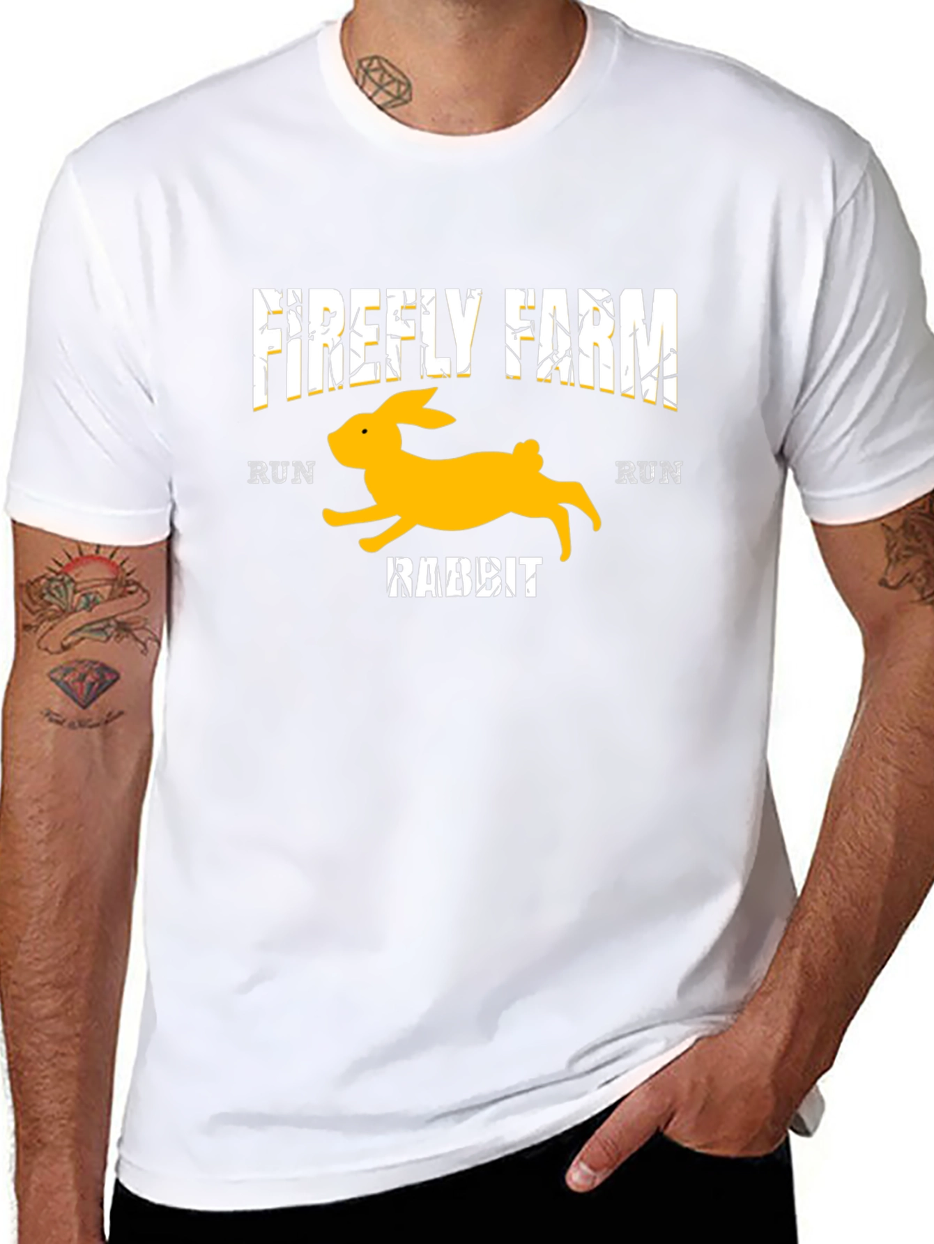 Firefly Farm Rabbit Run Black T-Shirt