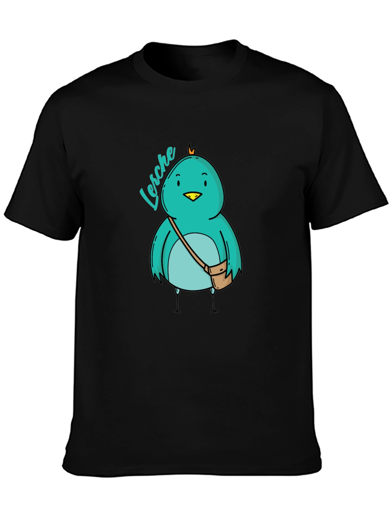 Cute Bird Graphic Tee - Unisex Black T-Shirt