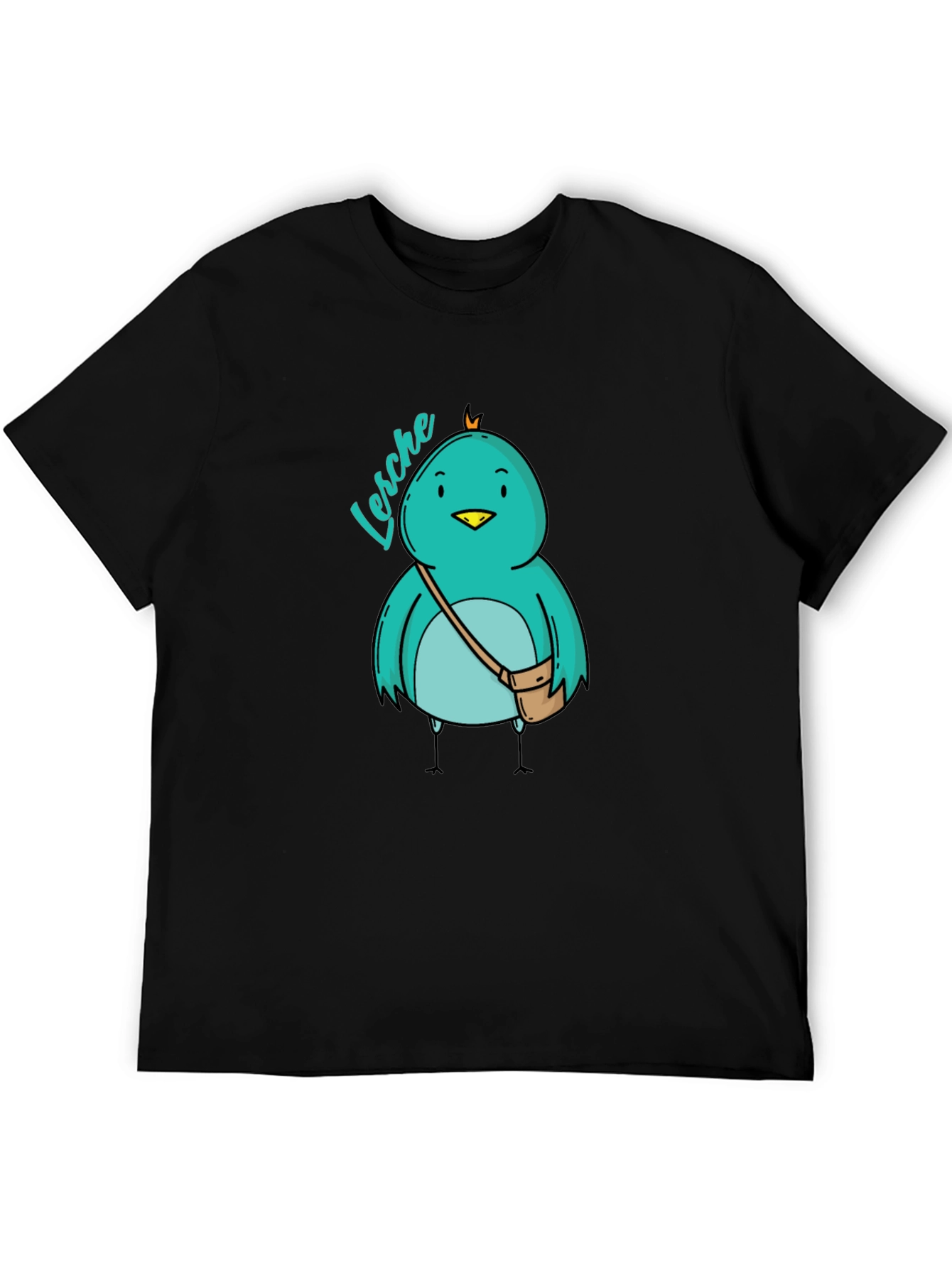 Cute Bird Graphic Tee - Unisex Black T-Shirt