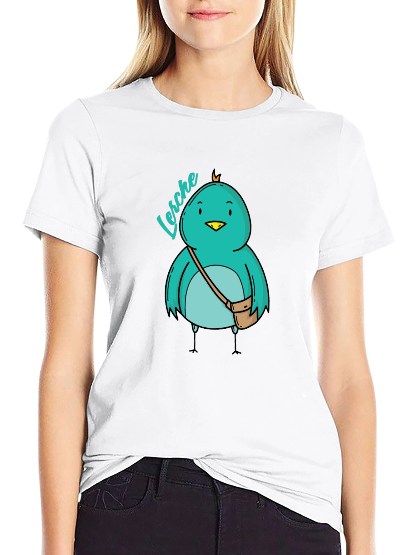 Cute Bird Graphic Tee - Unisex Black T-Shirt