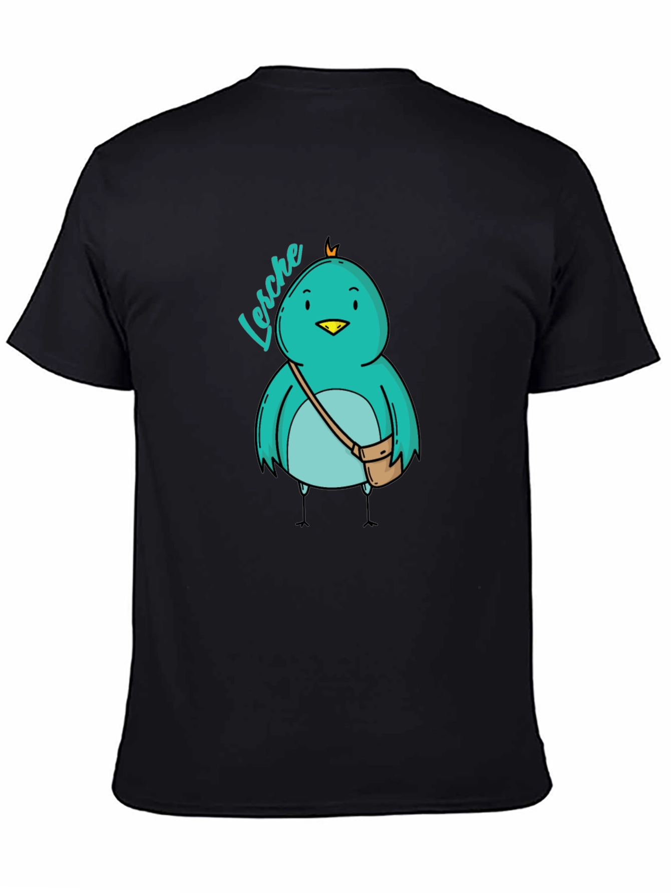 Cute Bird Graphic Tee - Unisex Black T-Shirt
