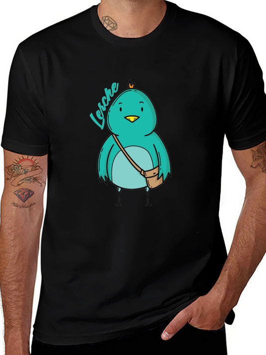 Cute Bird Graphic Tee - Unisex Black T-Shirt