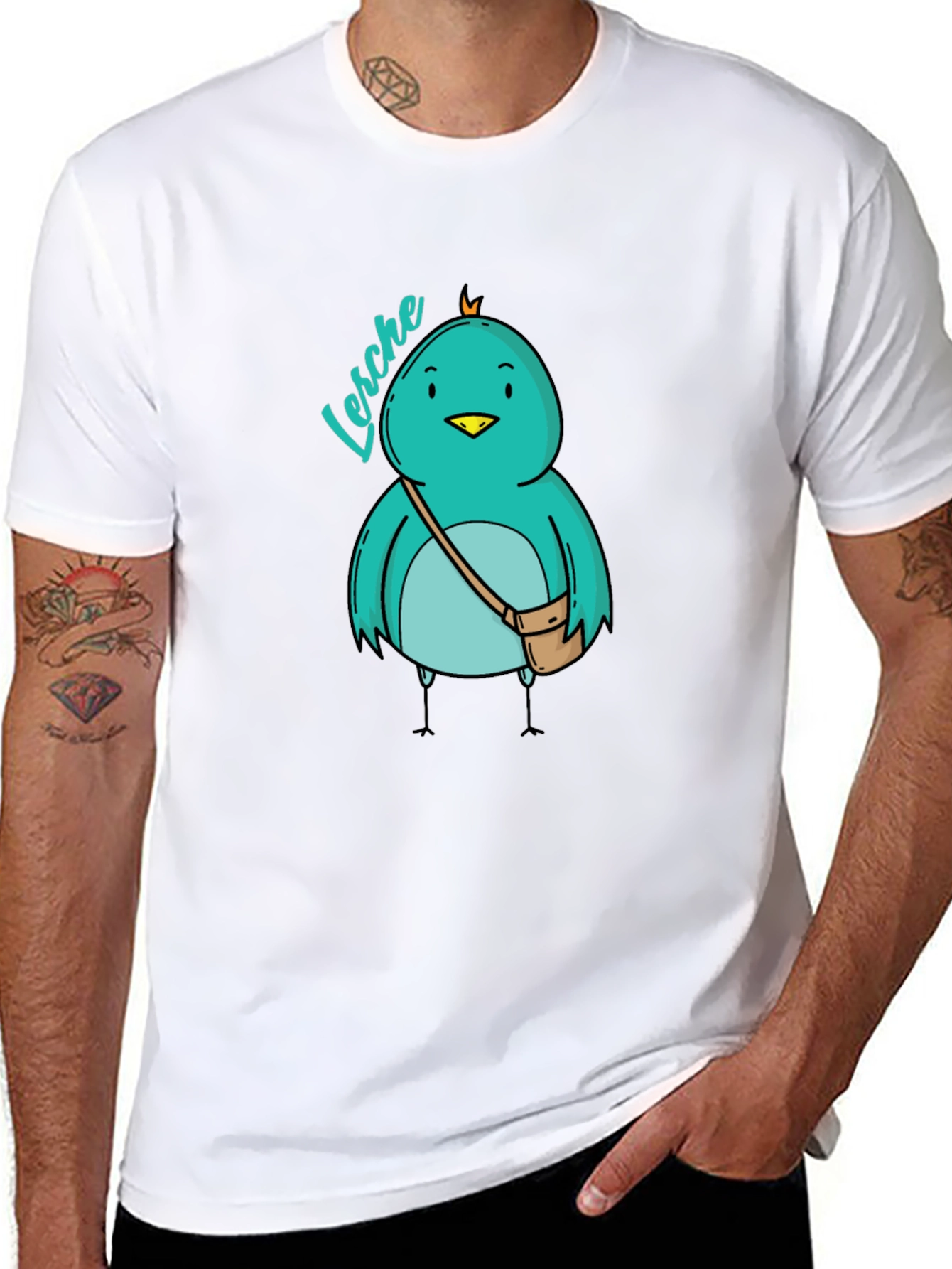 Cute Bird Graphic Tee - Unisex Black T-Shirt