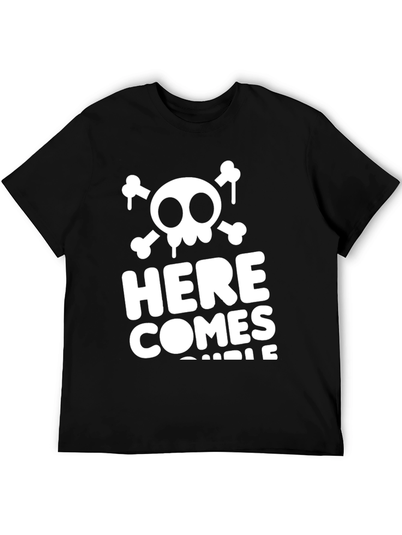 Here Comes Trouble Skull Graphic Tee