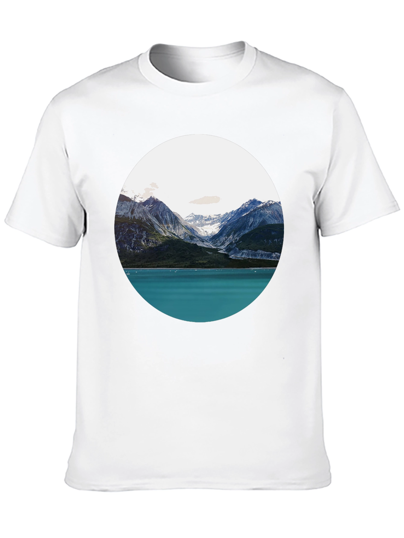 Scenic Mountain & Lake Graphic Tee - Black