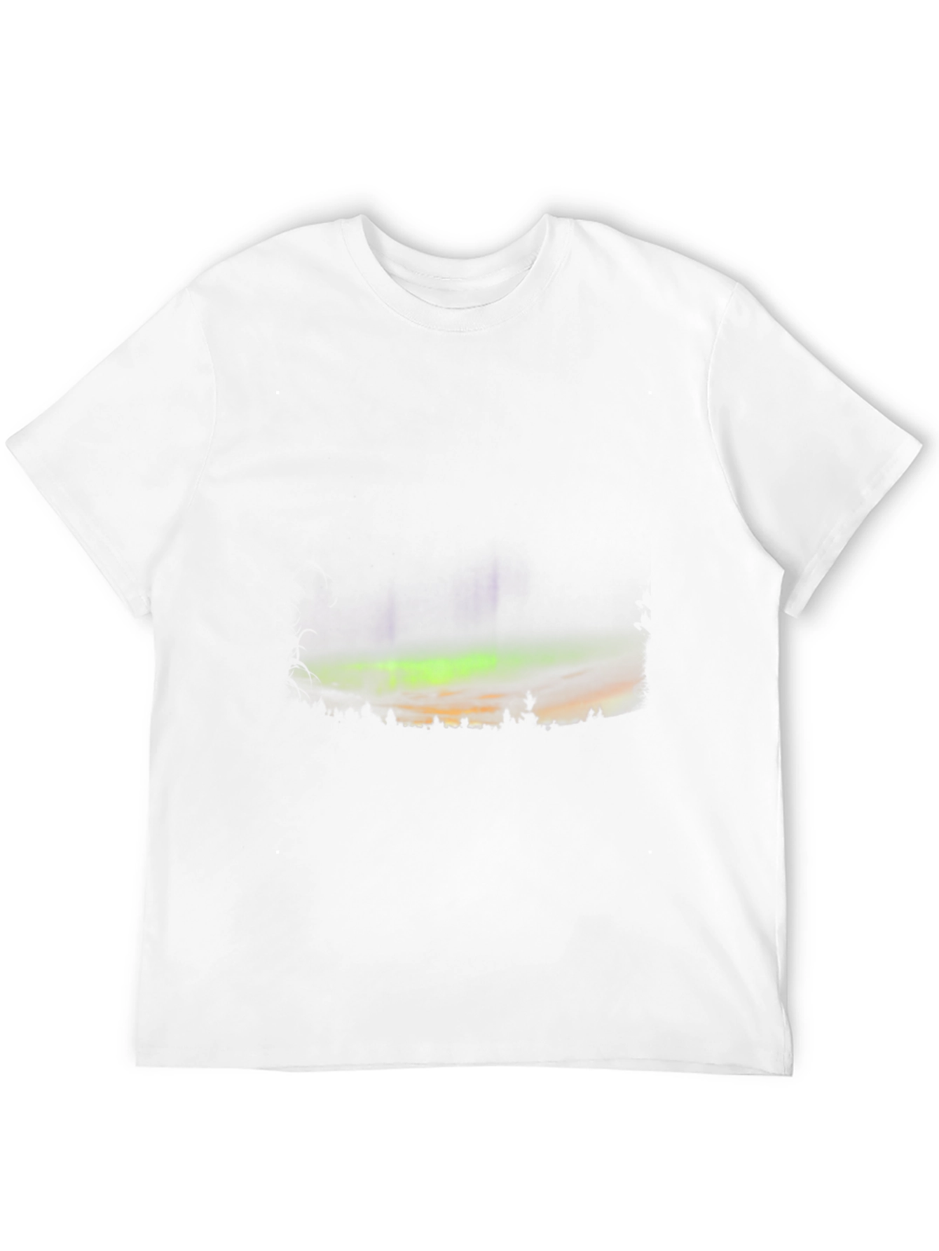 Aurora Borealis Graphic Print Black T-Shirt