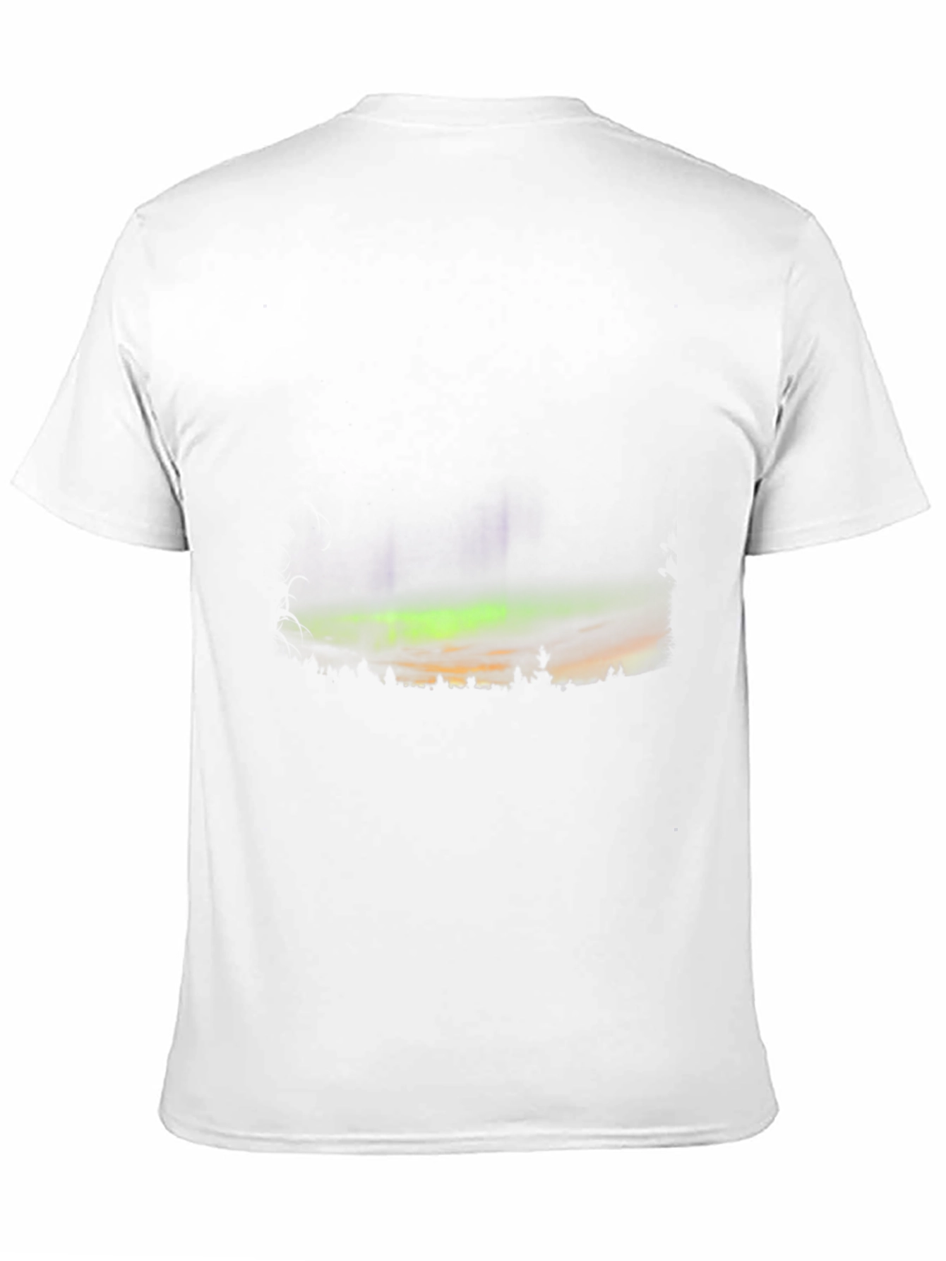 Aurora Borealis Graphic Print Black T-Shirt