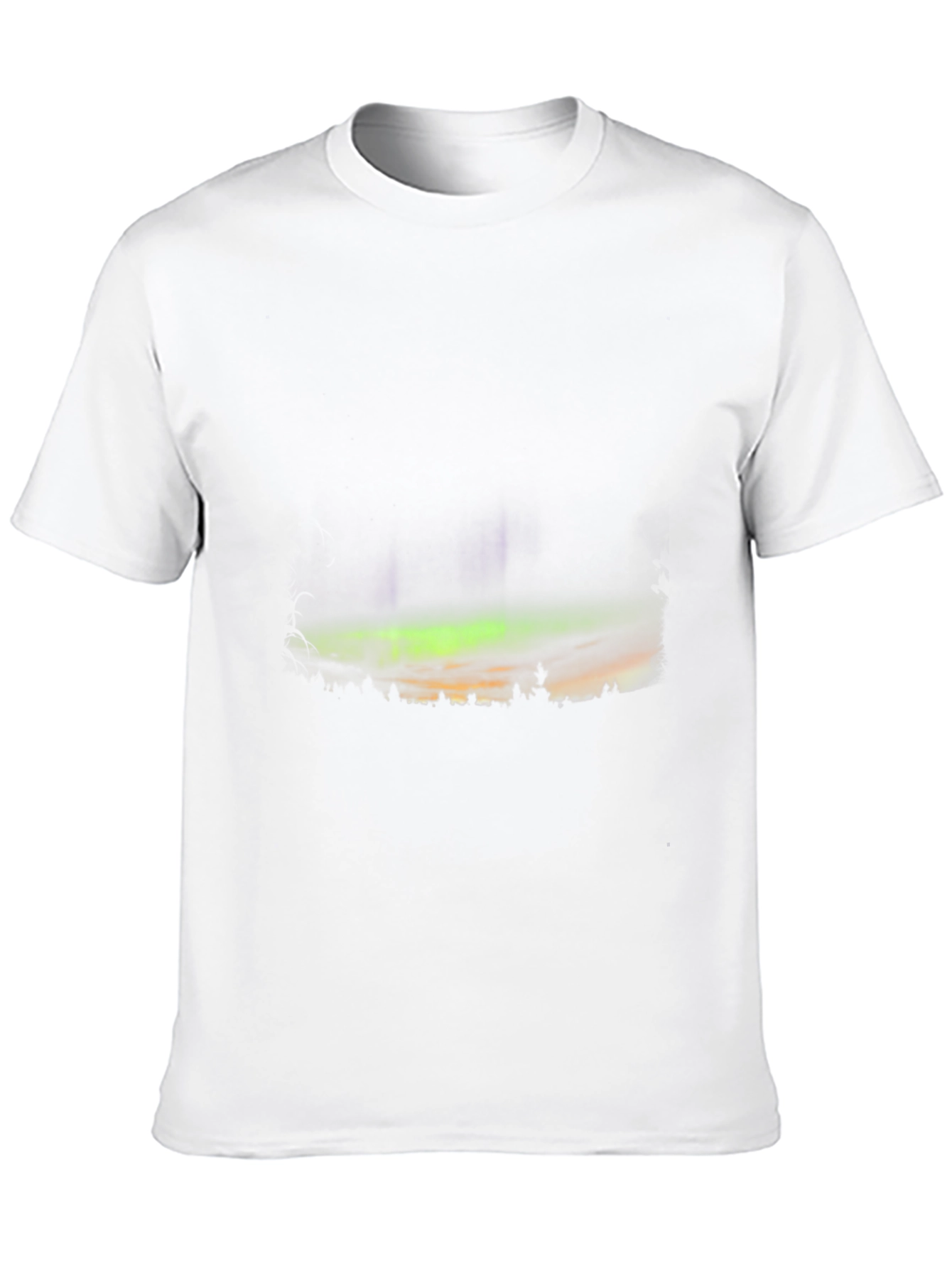 Aurora Borealis Graphic Print Black T-Shirt