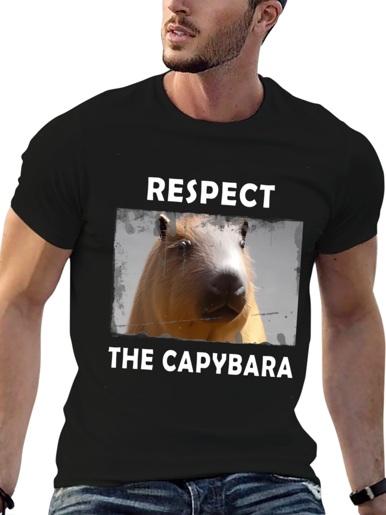 Respect the Capybara Graphic T-Shirt