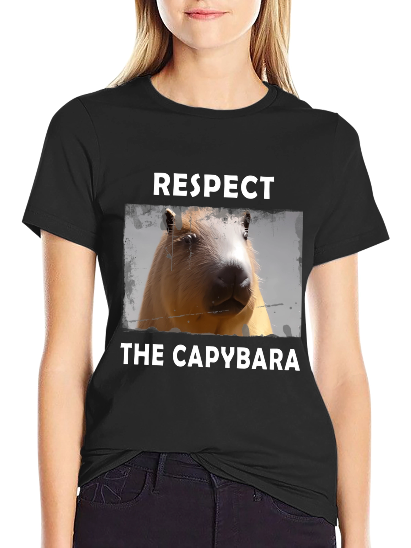Respect the Capybara Graphic T-Shirt