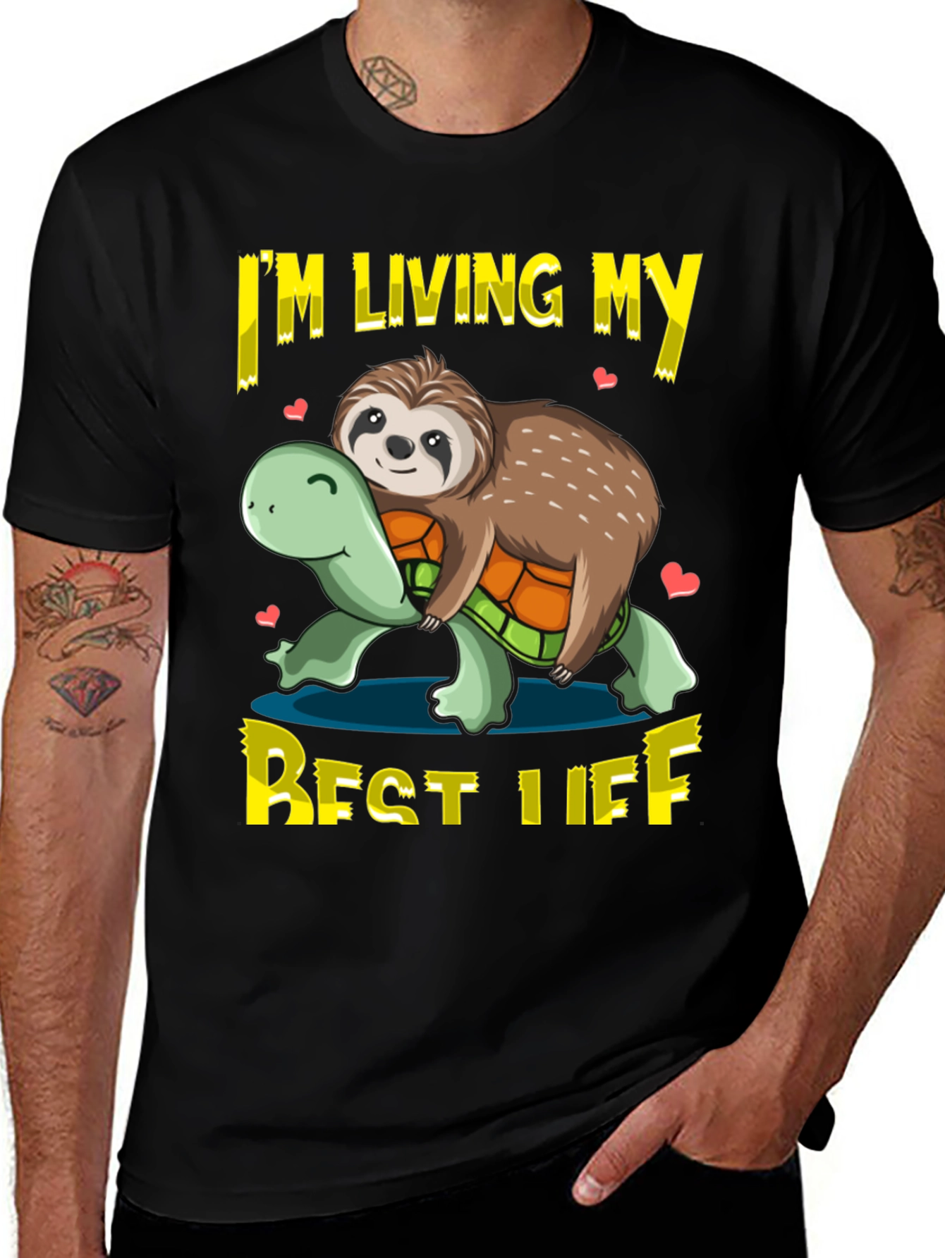 Sloth & Turtle Best Life Graphic T-Shirt