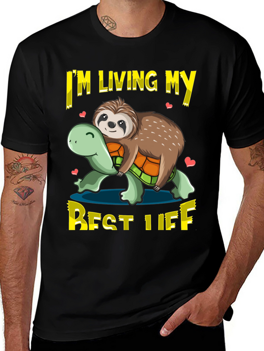 Sloth & Turtle Best Life Graphic T-Shirt