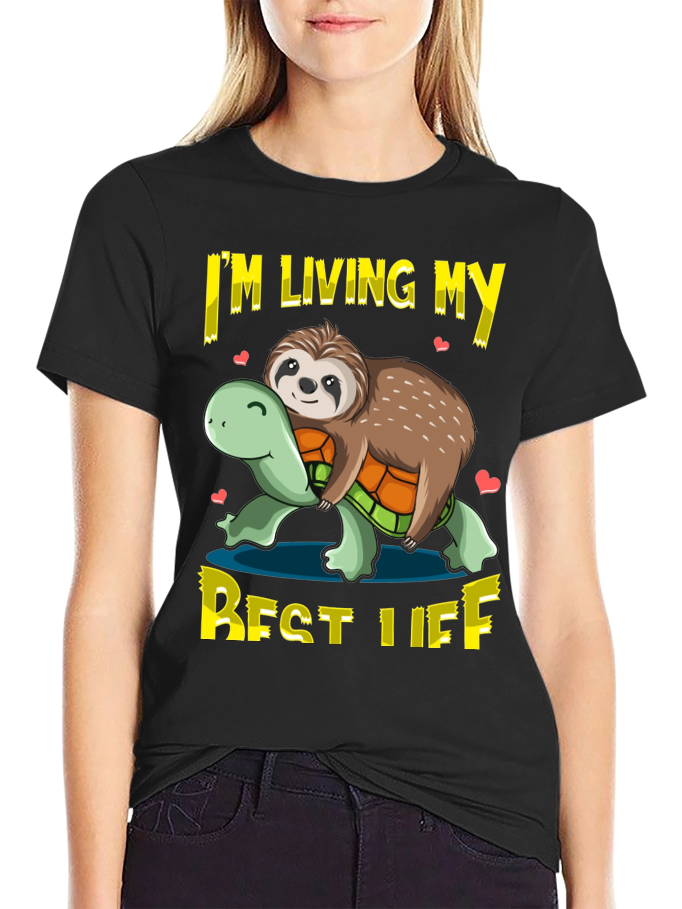 Sloth & Turtle Best Life Graphic T-Shirt