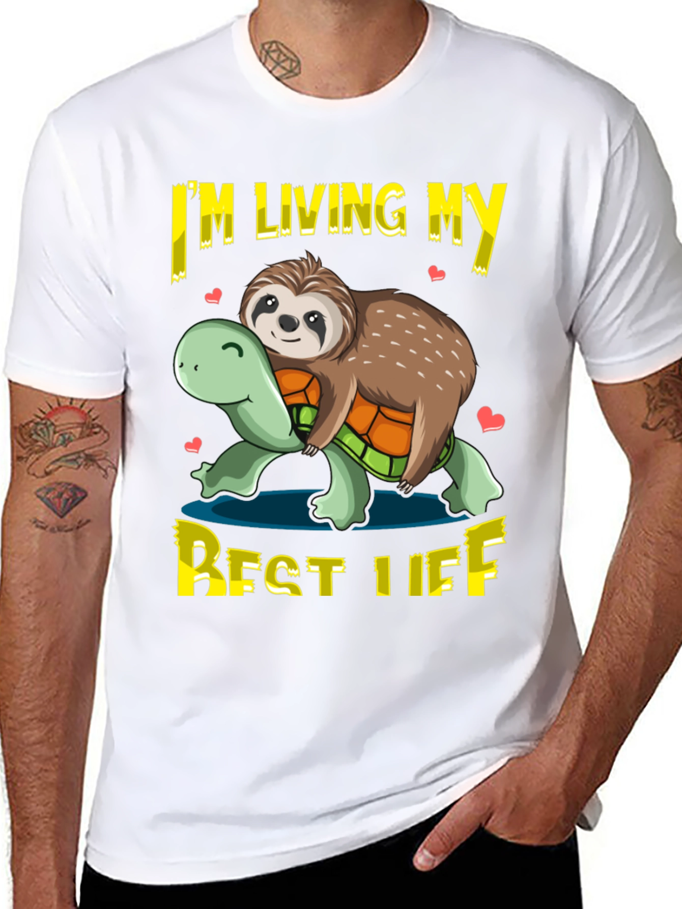 Sloth & Turtle Best Life Graphic T-Shirt
