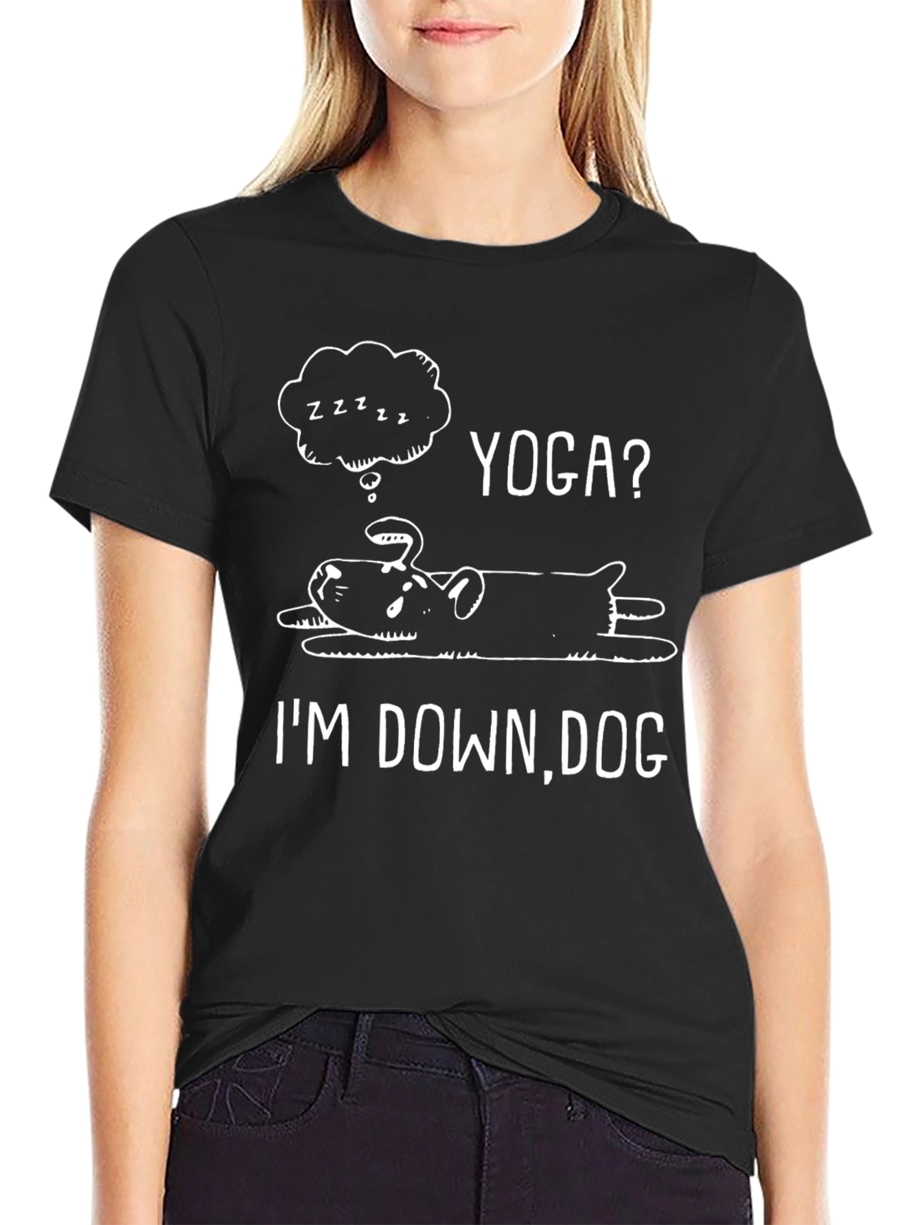 Yoga Down Dog Graphic Tee - Relaxed Fit T-Shirt
