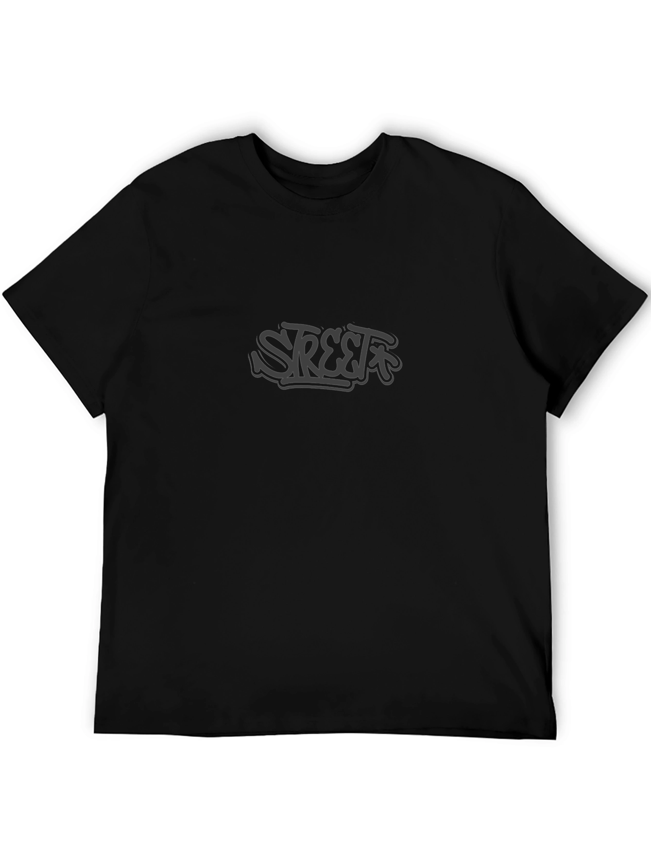 Urban Street Style Black Graphic Tee