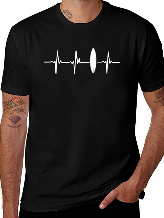 Surfboard Heartbeat Graphic Tee