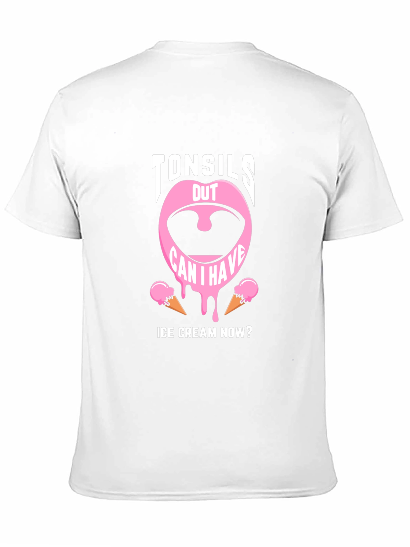 Tonsils Out Ice Cream Humor Graphic Tee