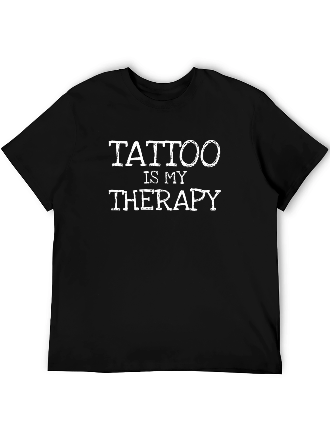 Tattoo Therapy Graphic Tee - Mens Black Cotton Shirt