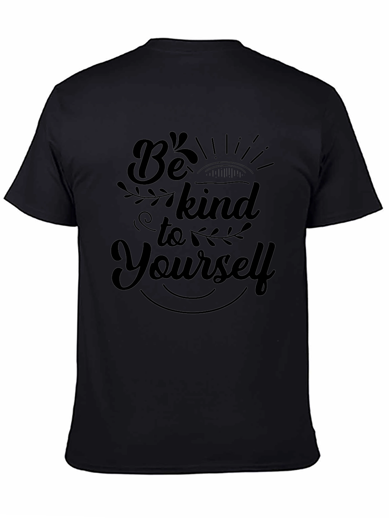 Be Kind to Yourself Black Graphic T-Shirt