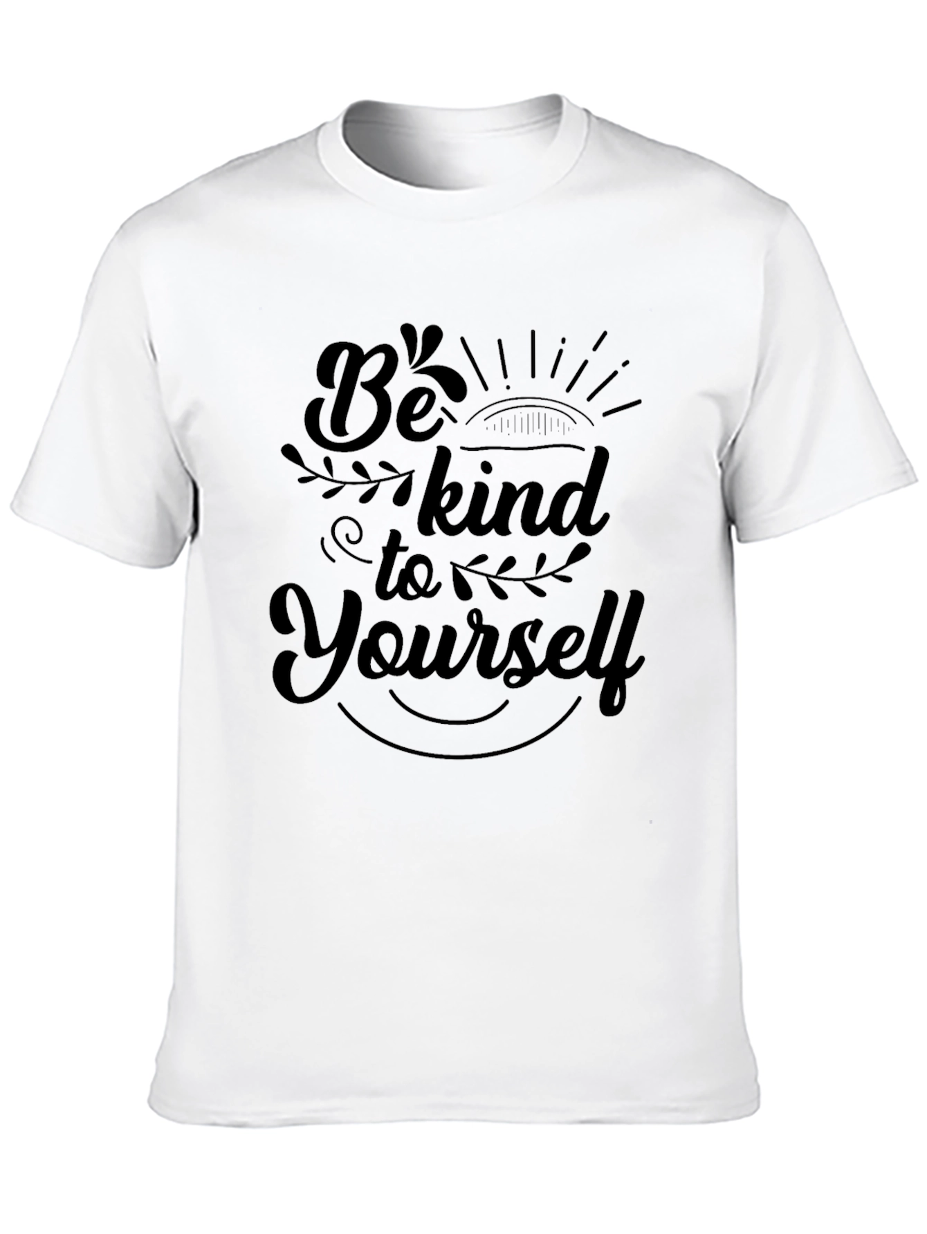 Be Kind to Yourself Black Graphic T-Shirt