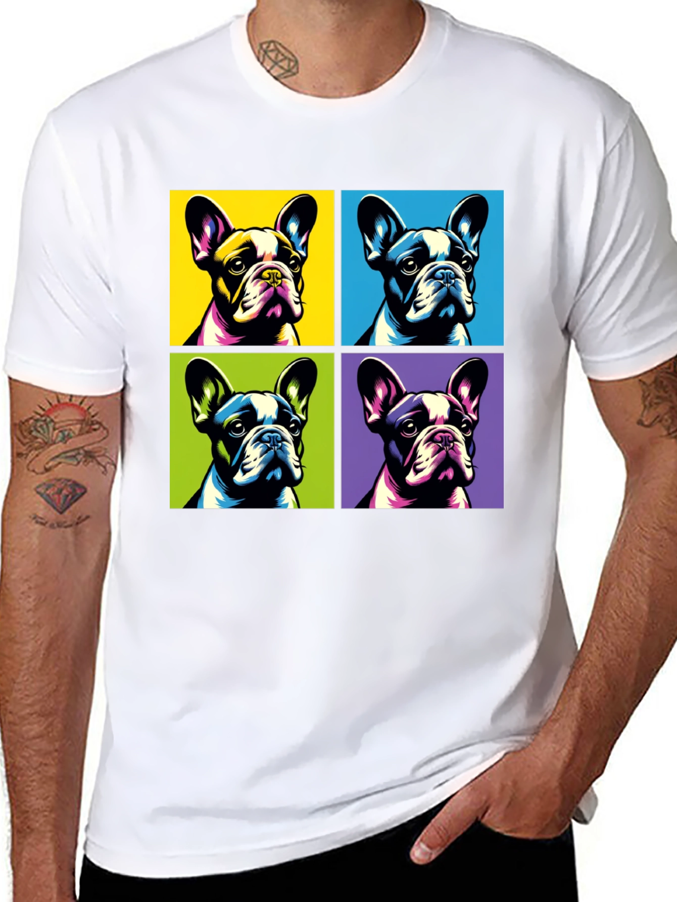 Pop Art French Bulldog T-Shirt