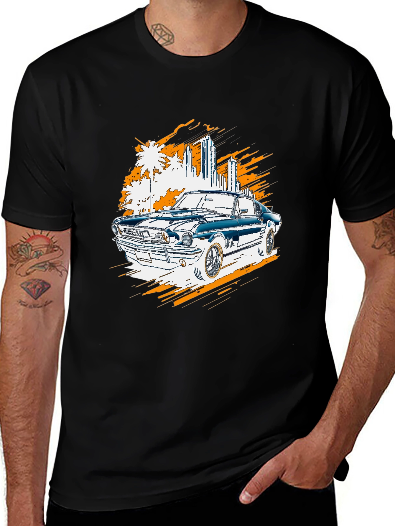 Classic Car Tee: Retro Automotive Graphic T-Shirt