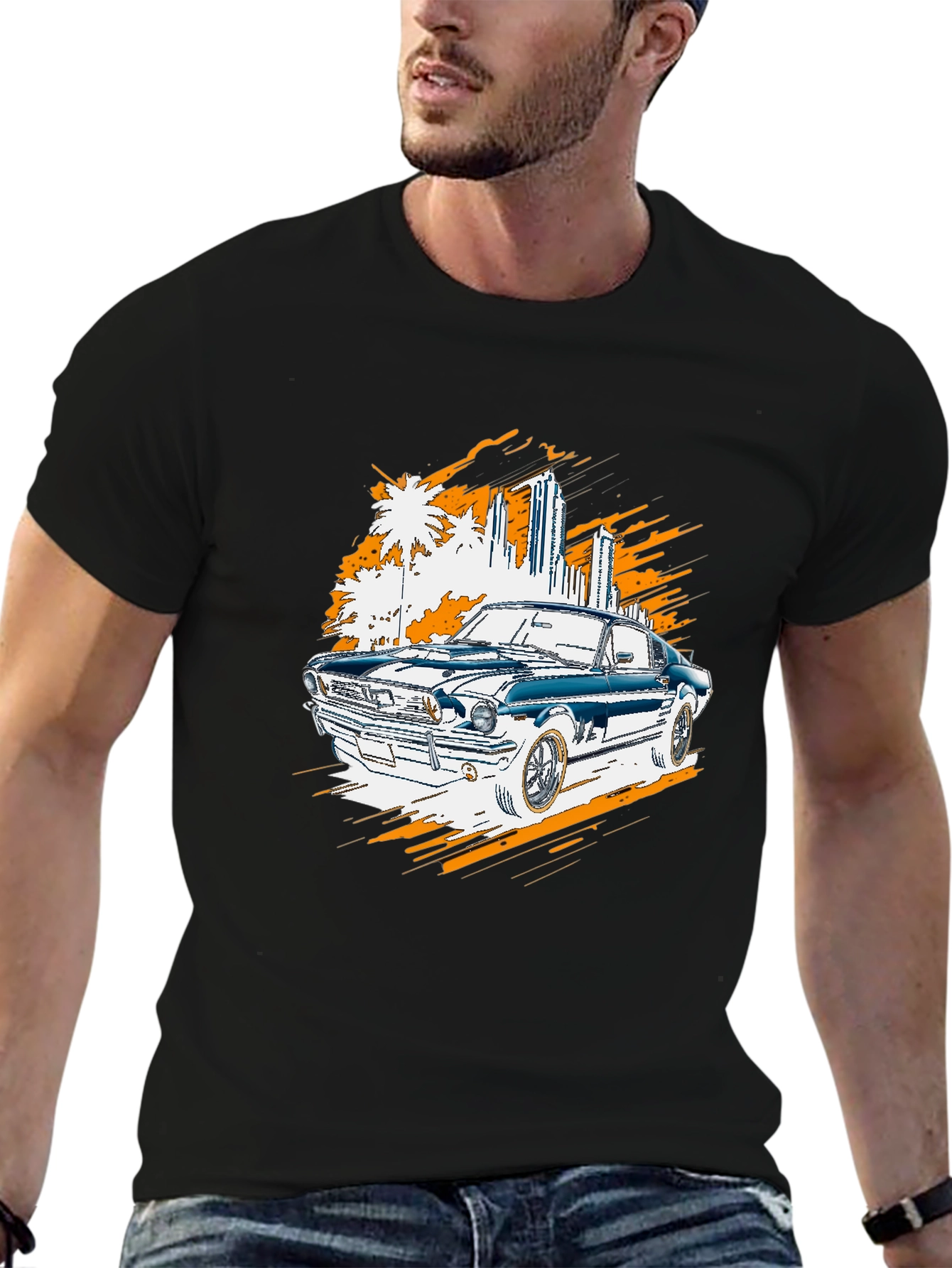 Classic Car Tee: Retro Automotive Graphic T-Shirt