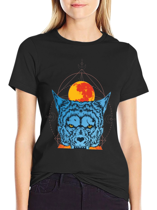 Wolf Moon Graphic Tee - Unique Design Soft Cotton Blend
