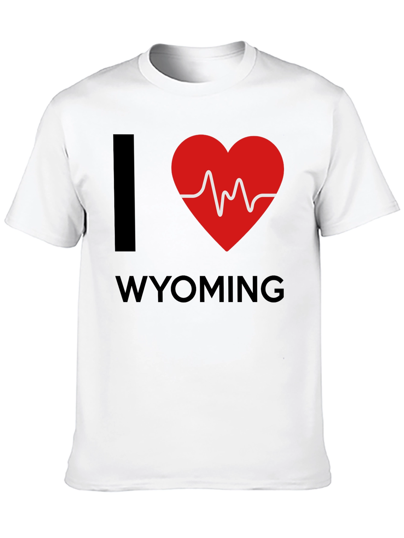 I Love Wyoming Heartbeat Graphic T-Shirt