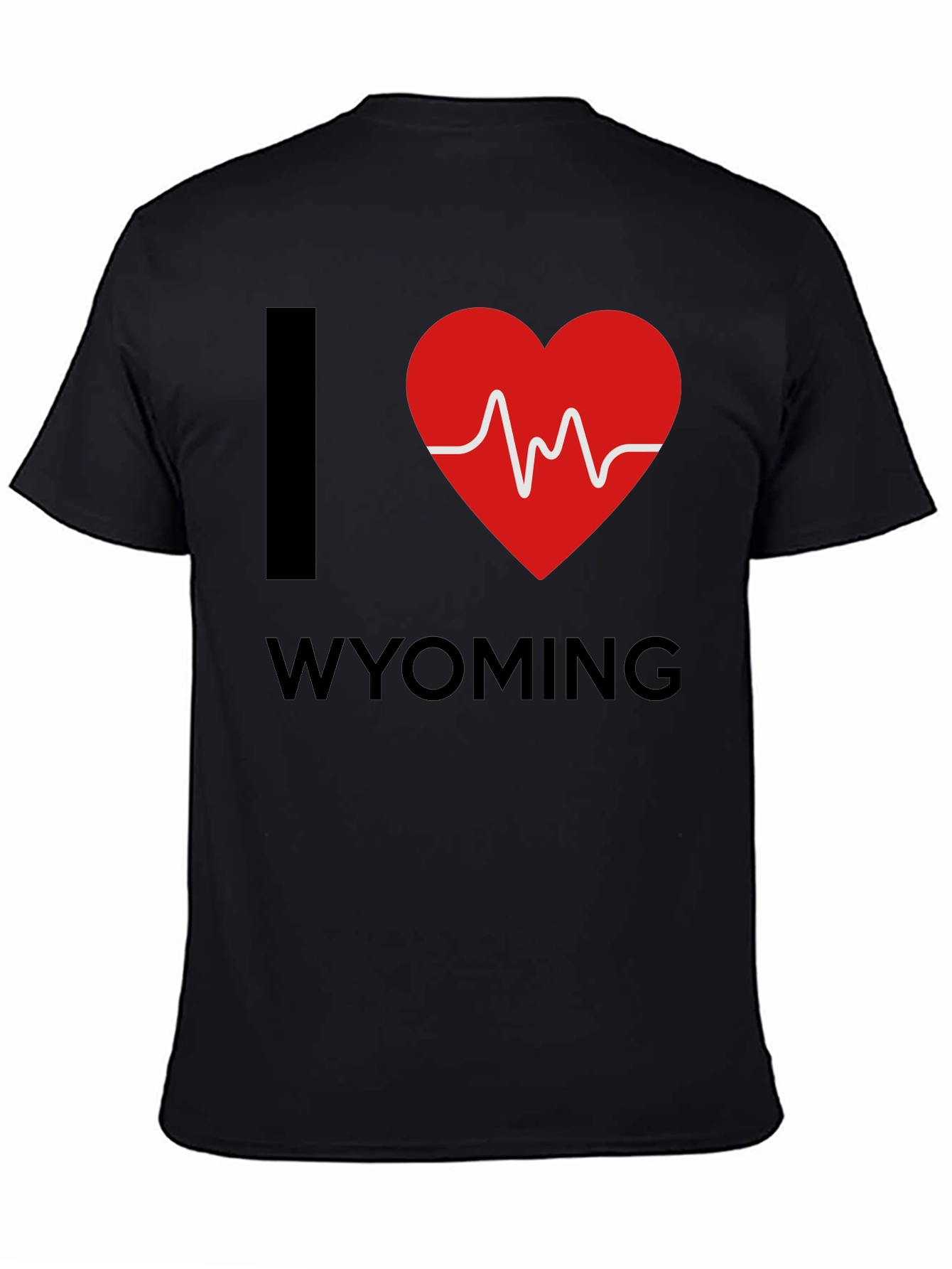 I Love Wyoming Heartbeat Graphic T-Shirt