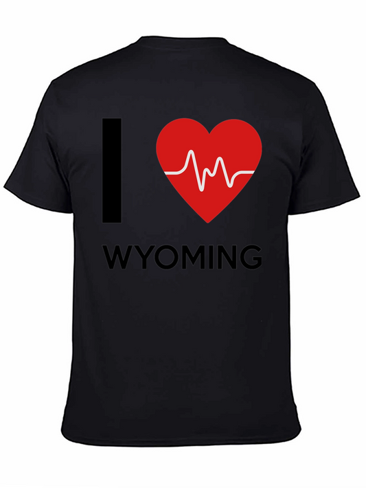 I Love Wyoming Heartbeat Graphic T-Shirt