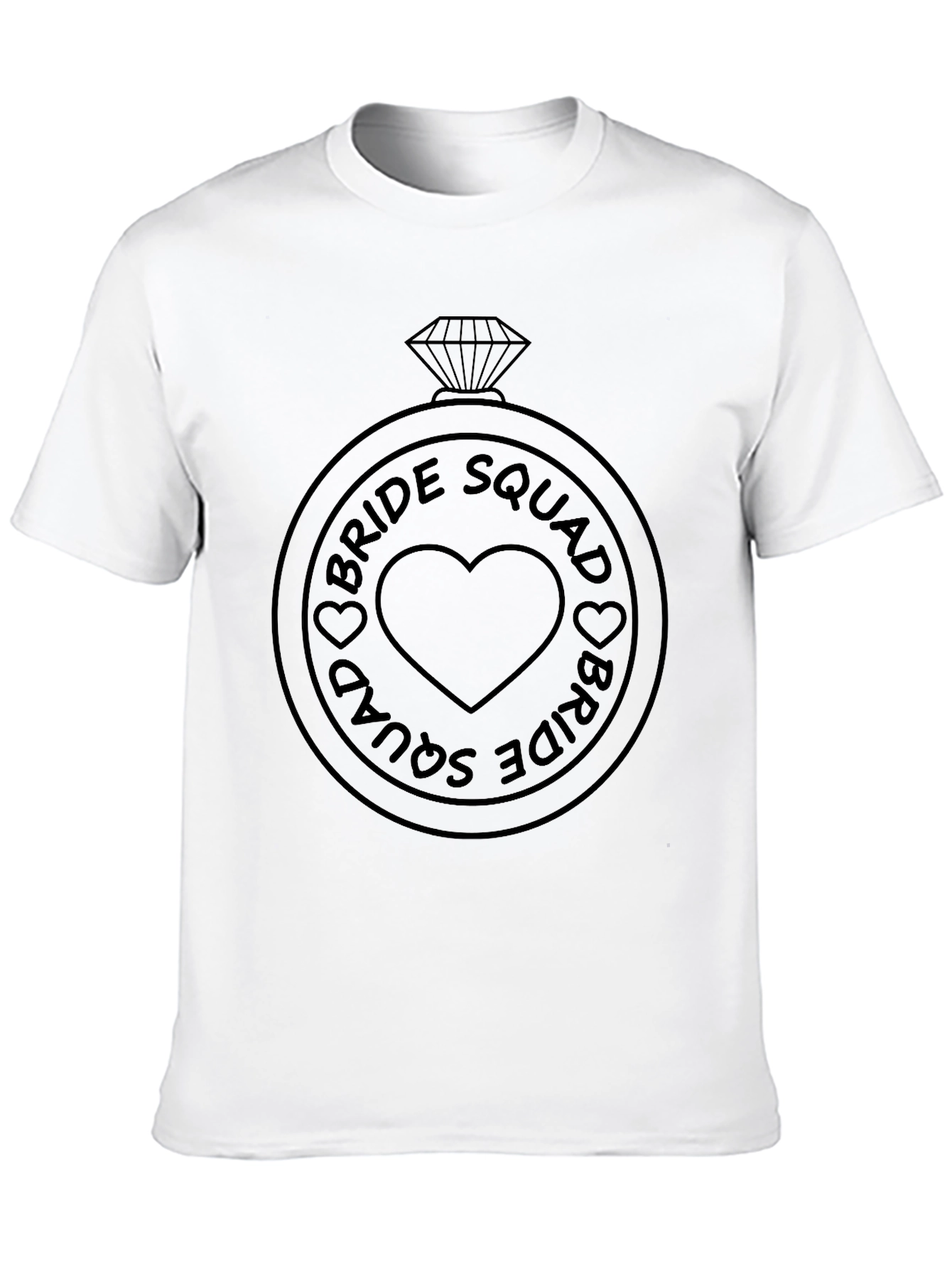 Bride Squad Ring Graphic T-Shirt